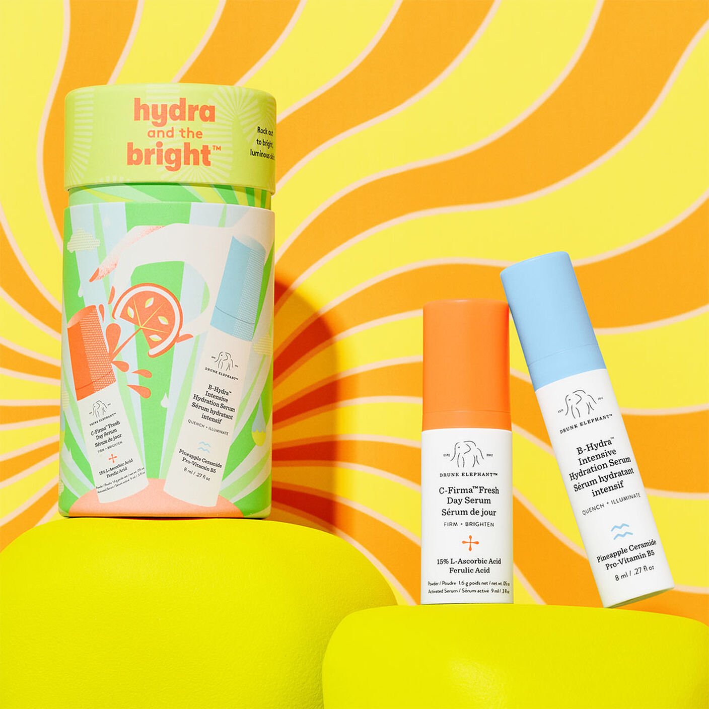 Brightening and hydrating serums travel kit | Drunk Elephant