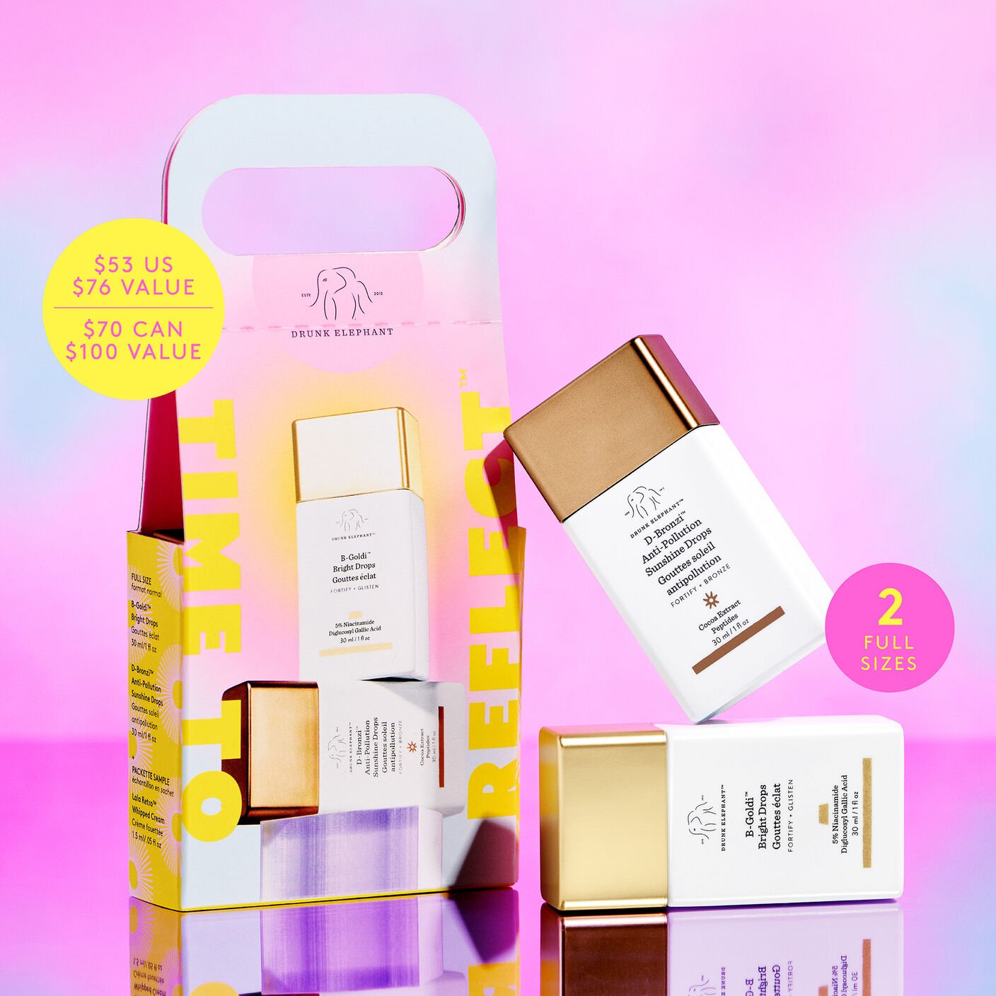 Bronzing and illuminating serum drops kit | Drunk Elephant
