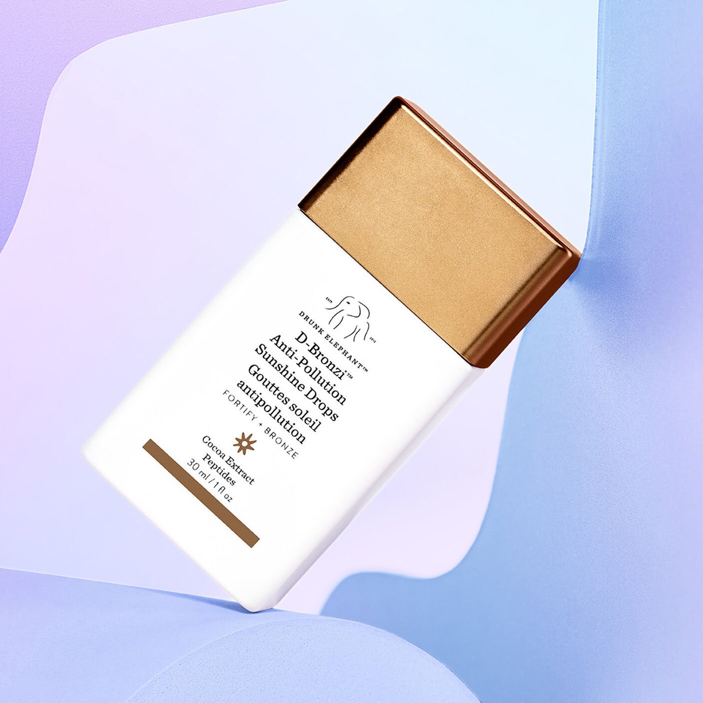 Peptide-infused bronzing color serum drops | Drunk Elephant